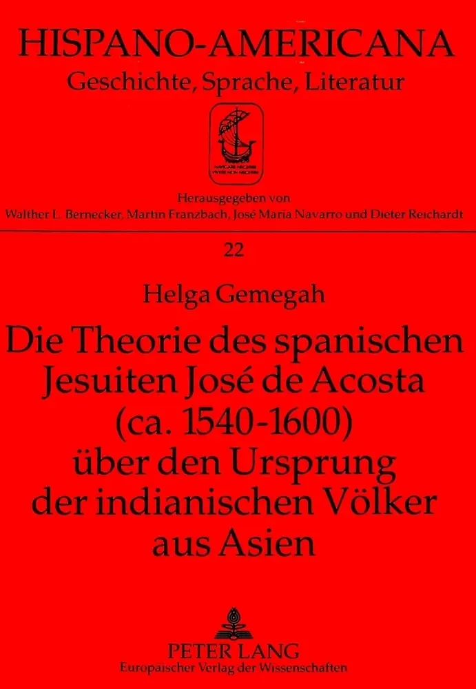 Cover: 9783631348628 | Die Theorie des spanischen Jesuiten José de Acosta (ca. 1540-1600)...