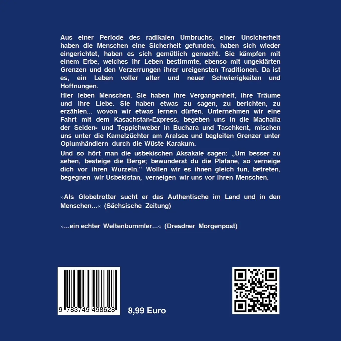 Rückseite: 9783749498628 | Usbekistan | Reportagen aus dem Land der Märchen | Jan Balster | Buch