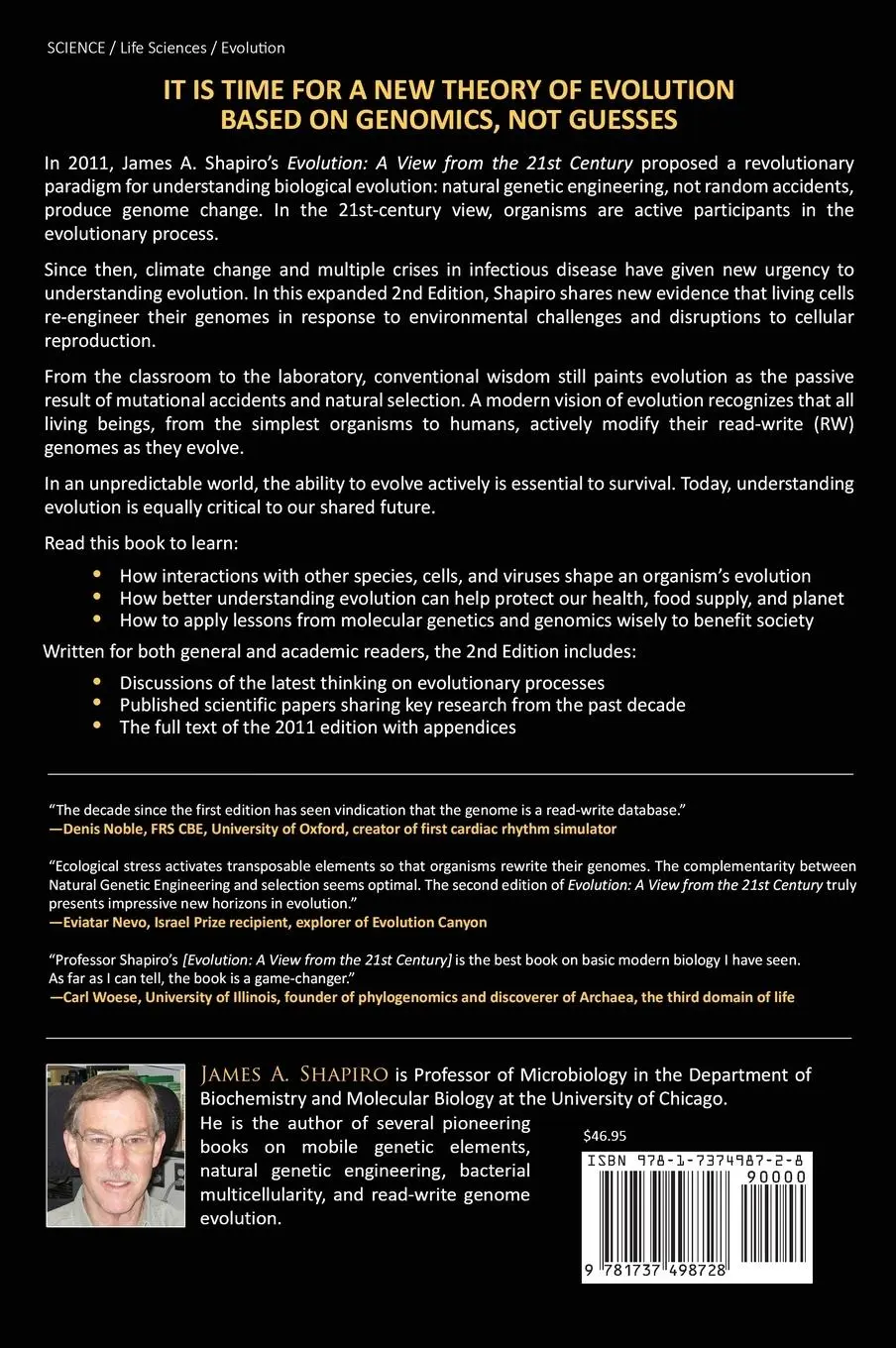 Rückseite: 9781737498728 | Evolution | A View from the 21st Century. Fortified. | Shapiro | Buch