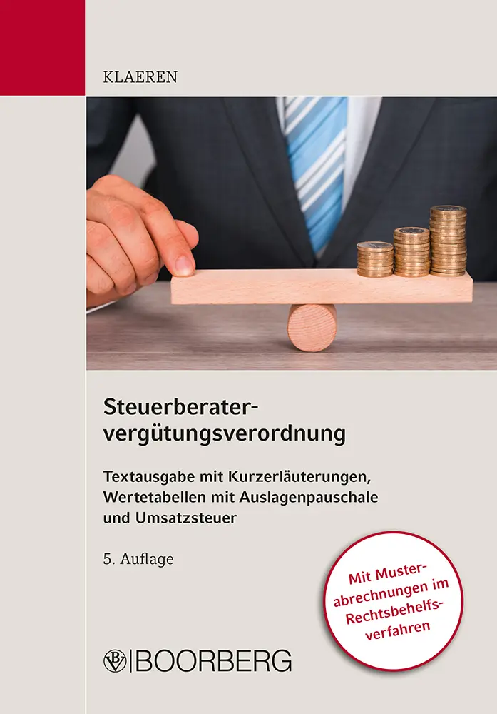 Cover: 9783415068728 | Steuerberatervergütungsverordnung | Michael Klaeren | Buch | Deutsch