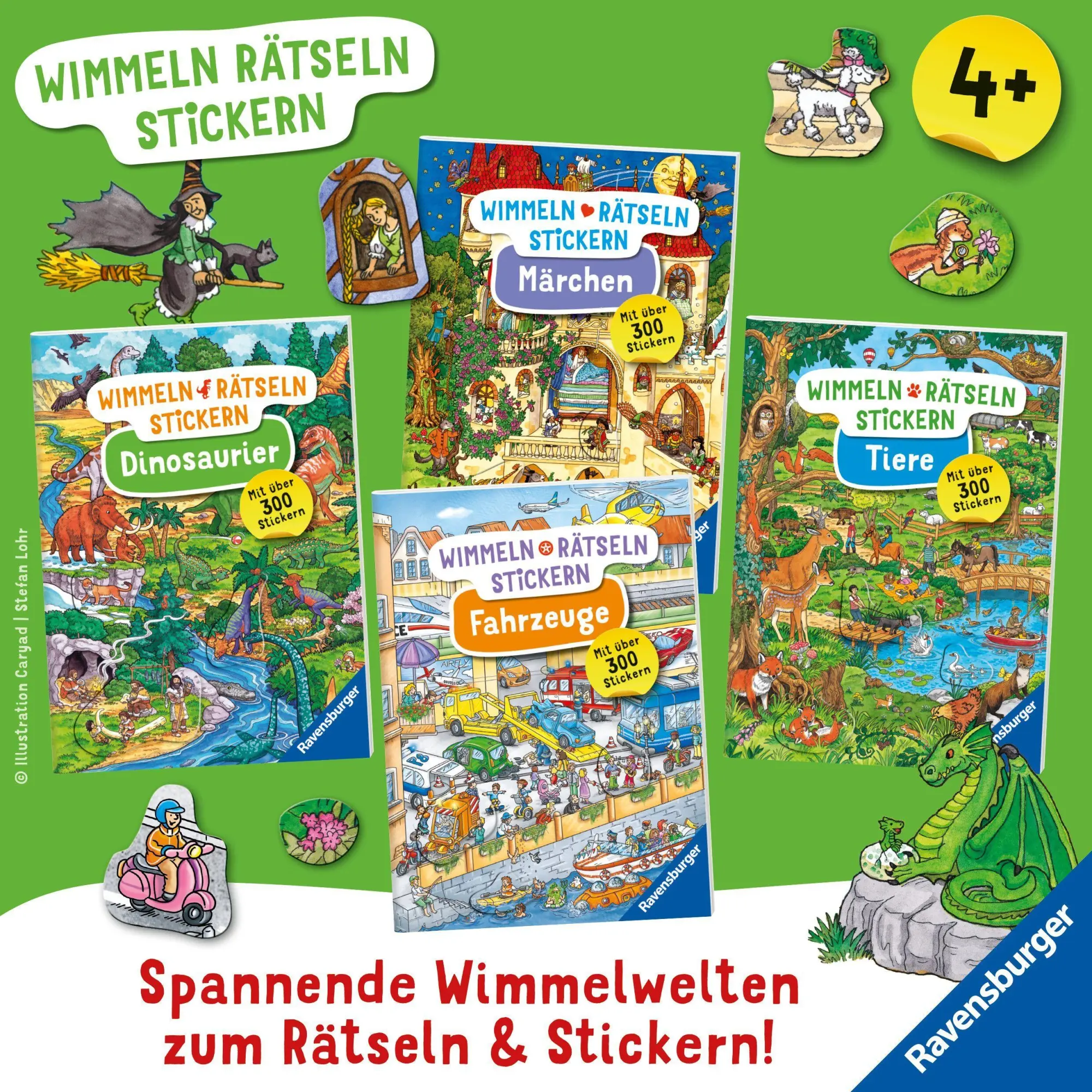 Bild: 9783473488728 | Wimmeln, Rätseln, Stickern: Fahrzeuge | Stefan Lohr | Broschüre | 2025
