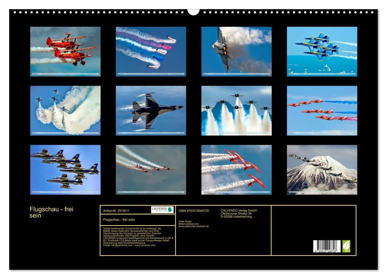 Bild: 9783516048728 | Flugschau - frei sein (Wandkalender 2026 DIN A2 quer), CALVENDO...