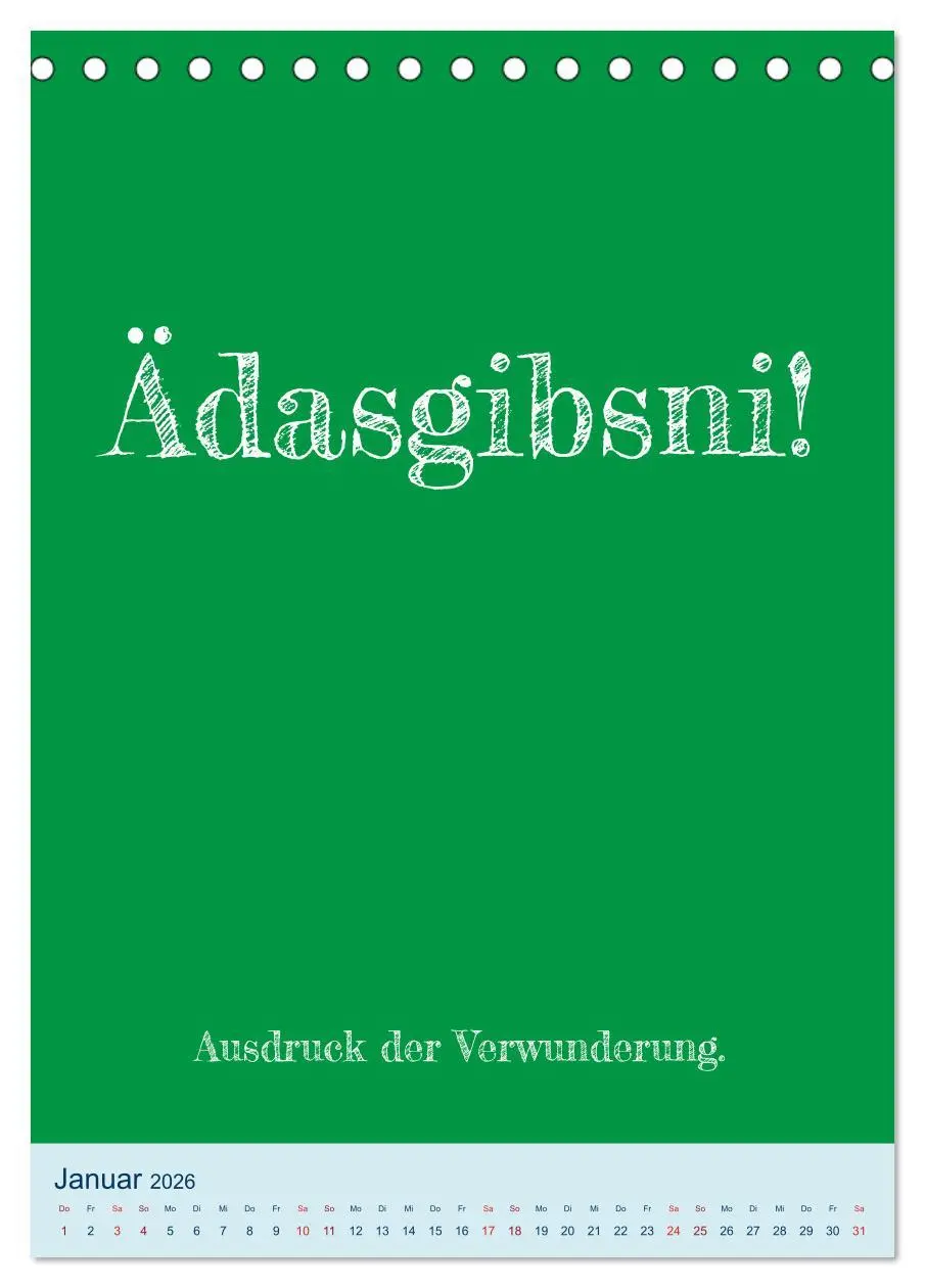 Bild: 9783516358728 | Humorvoller Mundartkalender Sachsen (Tischkalender 2026 DIN A5...