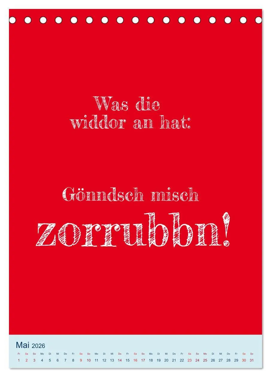 Bild: 9783516358728 | Humorvoller Mundartkalender Sachsen (Tischkalender 2026 DIN A5...
