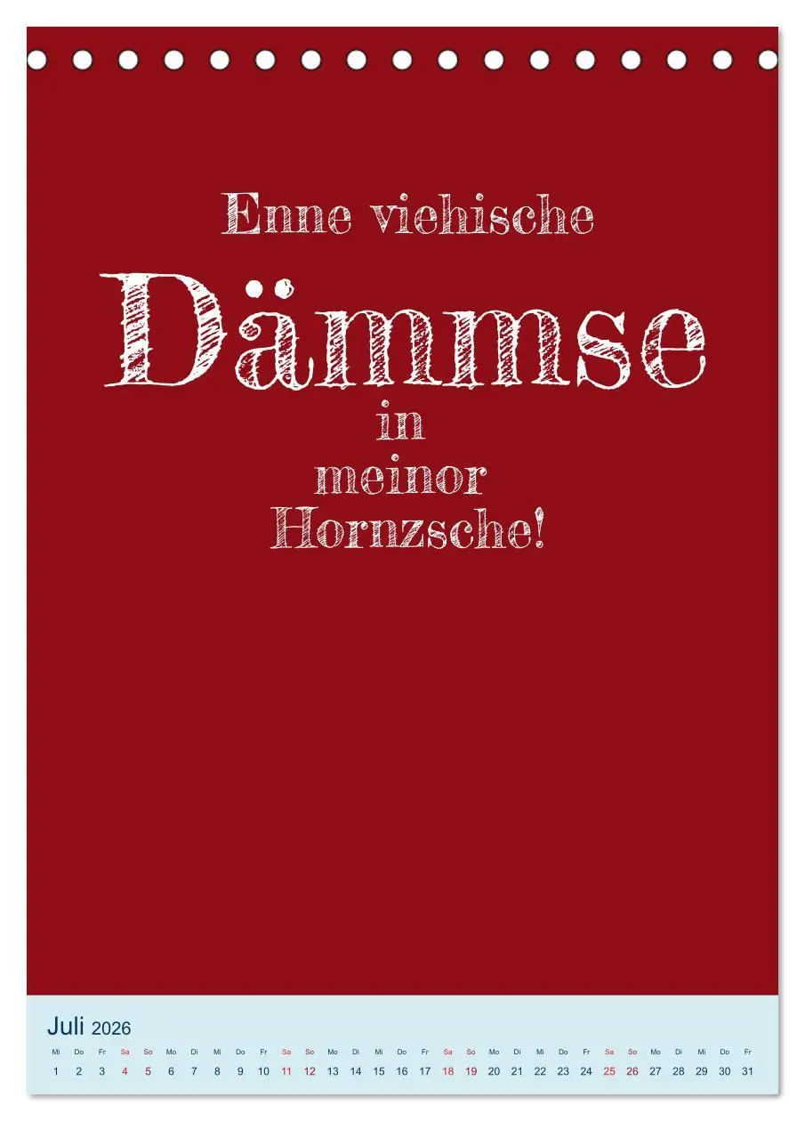 Bild: 9783516358728 | Humorvoller Mundartkalender Sachsen (Tischkalender 2026 DIN A5...