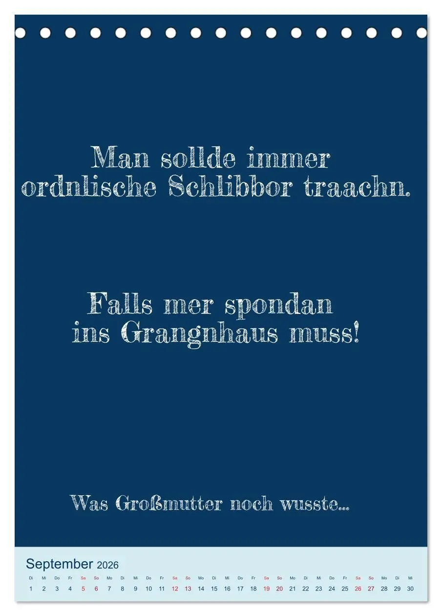 Bild: 9783516358728 | Humorvoller Mundartkalender Sachsen (Tischkalender 2026 DIN A5...
