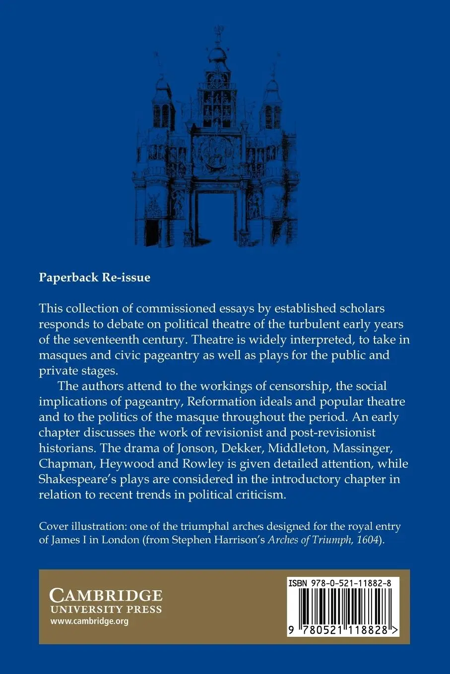 Rückseite: 9780521118828 | Theatre and Government Under the Early Stuarts | J. R. Mulryne (u. a.)