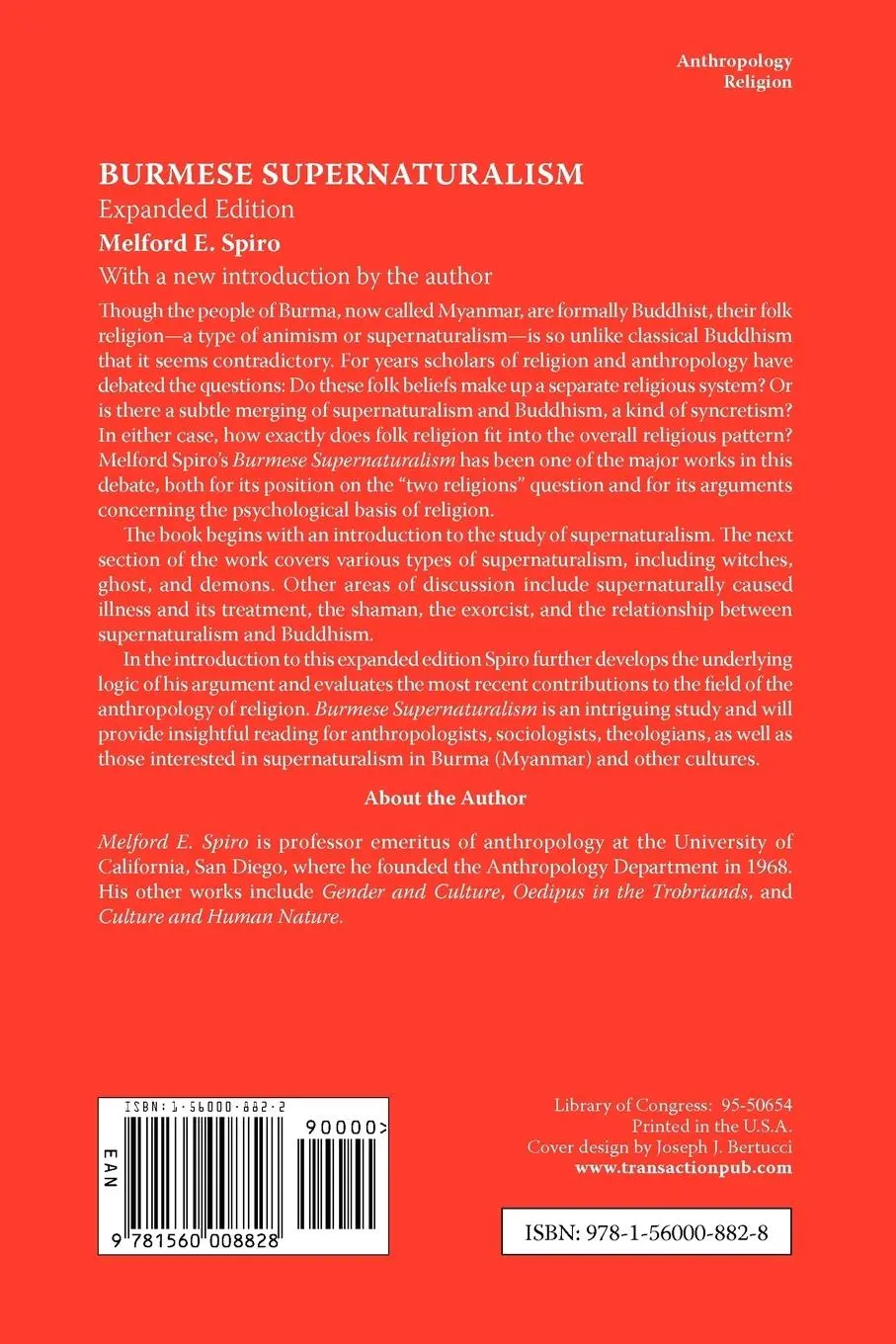 Rückseite: 9781560008828 | Burmese Supernaturalism | Melford E. Spiro | Taschenbuch | Englisch