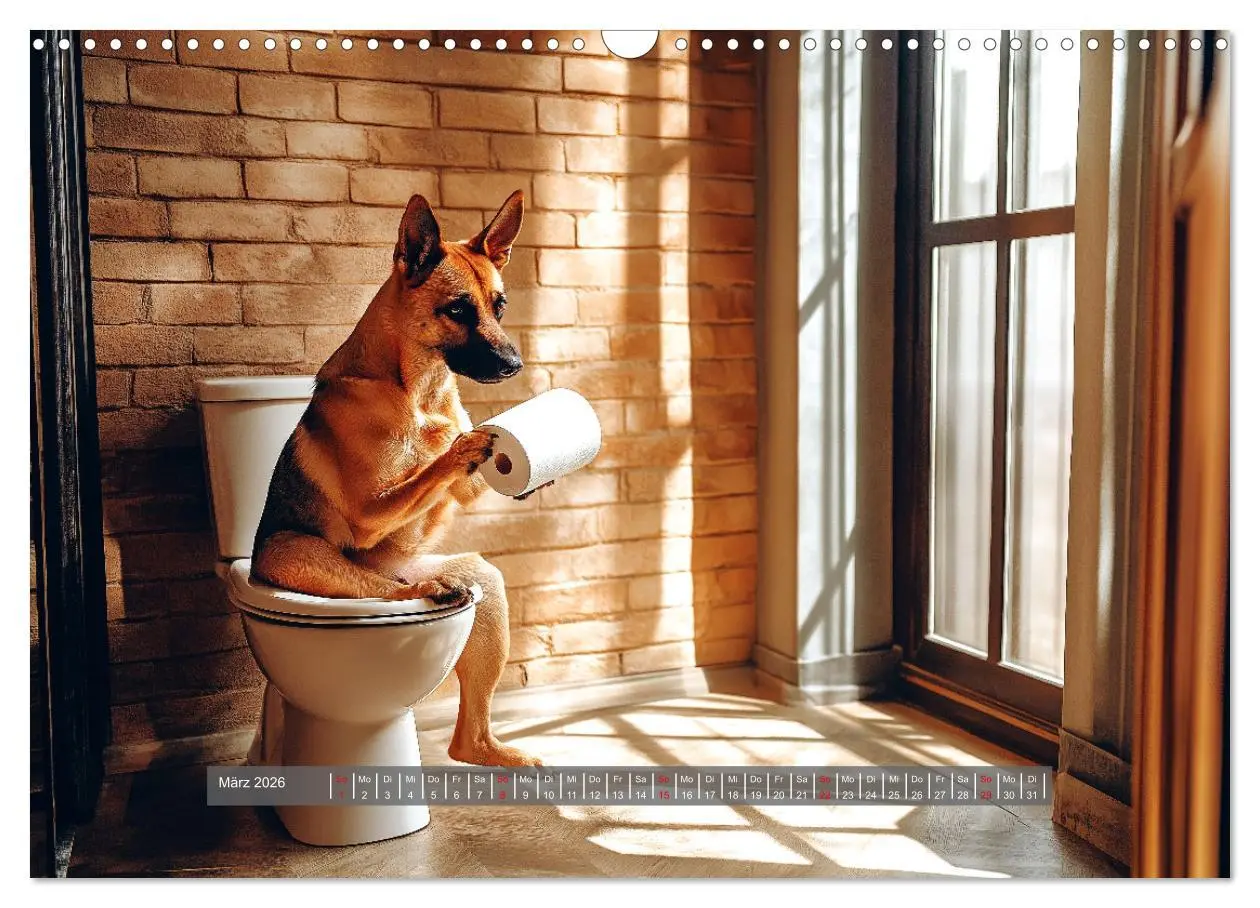 Bild: 9783457328828 | Sitz, Platz, Spül - Hunde auf dem Thron (Wandkalender 2026 DIN A3...