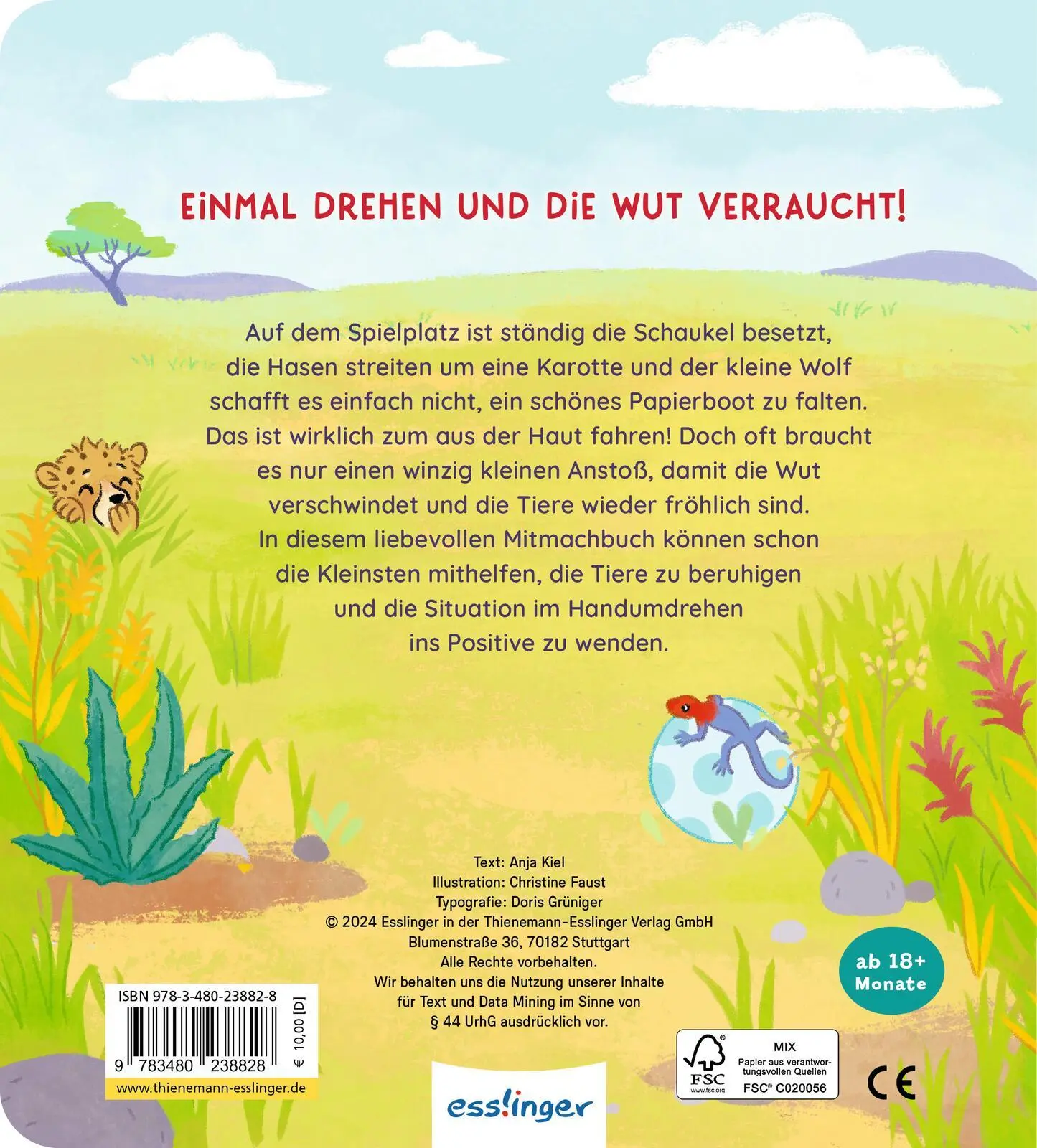 Rückseite: 9783480238828 | Dreh hin - Dreh her: Bist du wütend, kleiner Löwe? | Anja Kiel | Buch