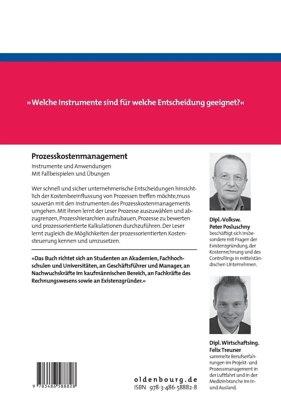 Rückseite: 9783486588828 | Prozesskostenmanagement | Felix Treuner (u. a.) | Taschenbuch | VI