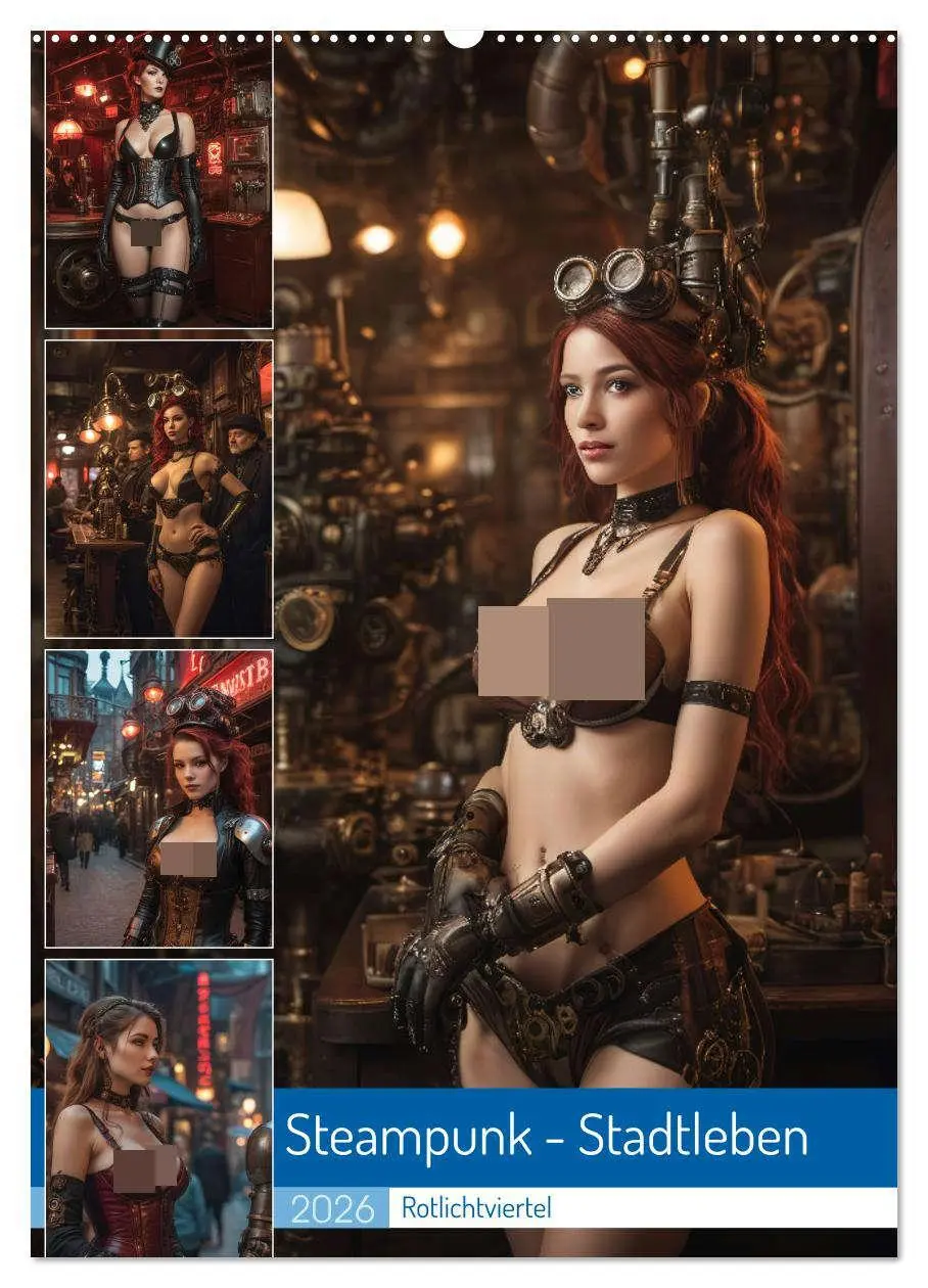 Cover: 9783516278828 | Steampunk - Stadtleben - Rotlichtviertel (Wandkalender 2026 DIN A2...