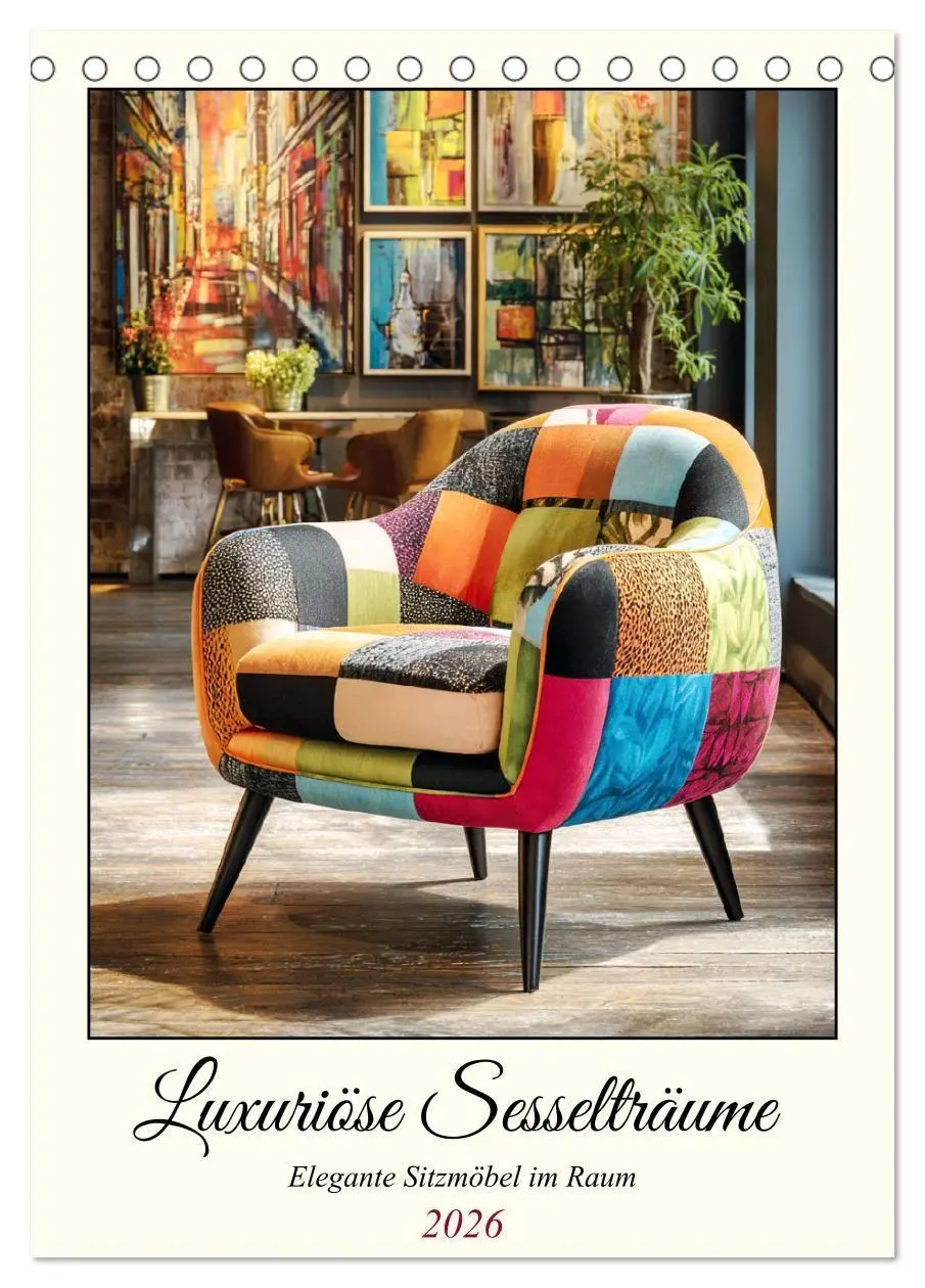 Cover: 9783516728828 | Luxuriöse Sesselträume. Elegante Sitzmöbel im Raum (Tischkalender...