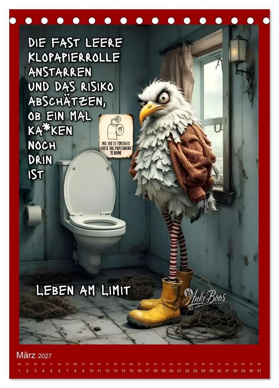 Bild: 9783594258828 | Böse Möwen - Kackkalender fürs Klo (Tischkalender 2027 DIN A5...