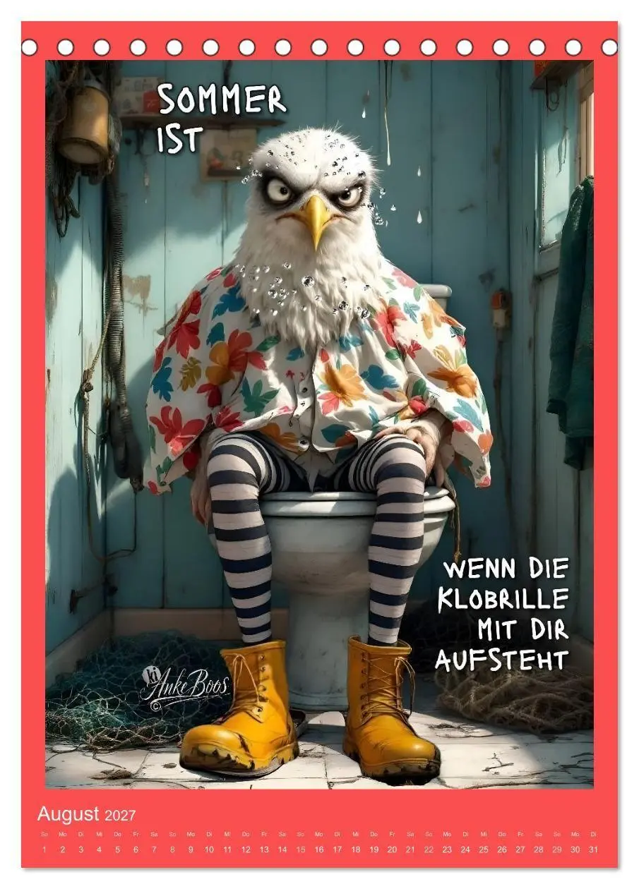 Bild: 9783594258828 | Böse Möwen - Kackkalender fürs Klo (Tischkalender 2027 DIN A5...