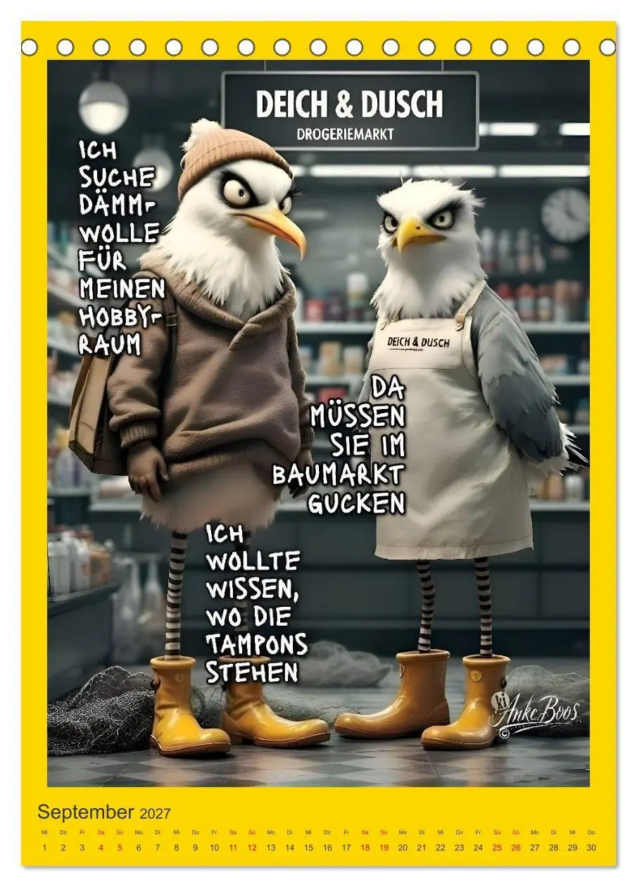 Bild: 9783594258828 | Böse Möwen - Kackkalender fürs Klo (Tischkalender 2027 DIN A5...