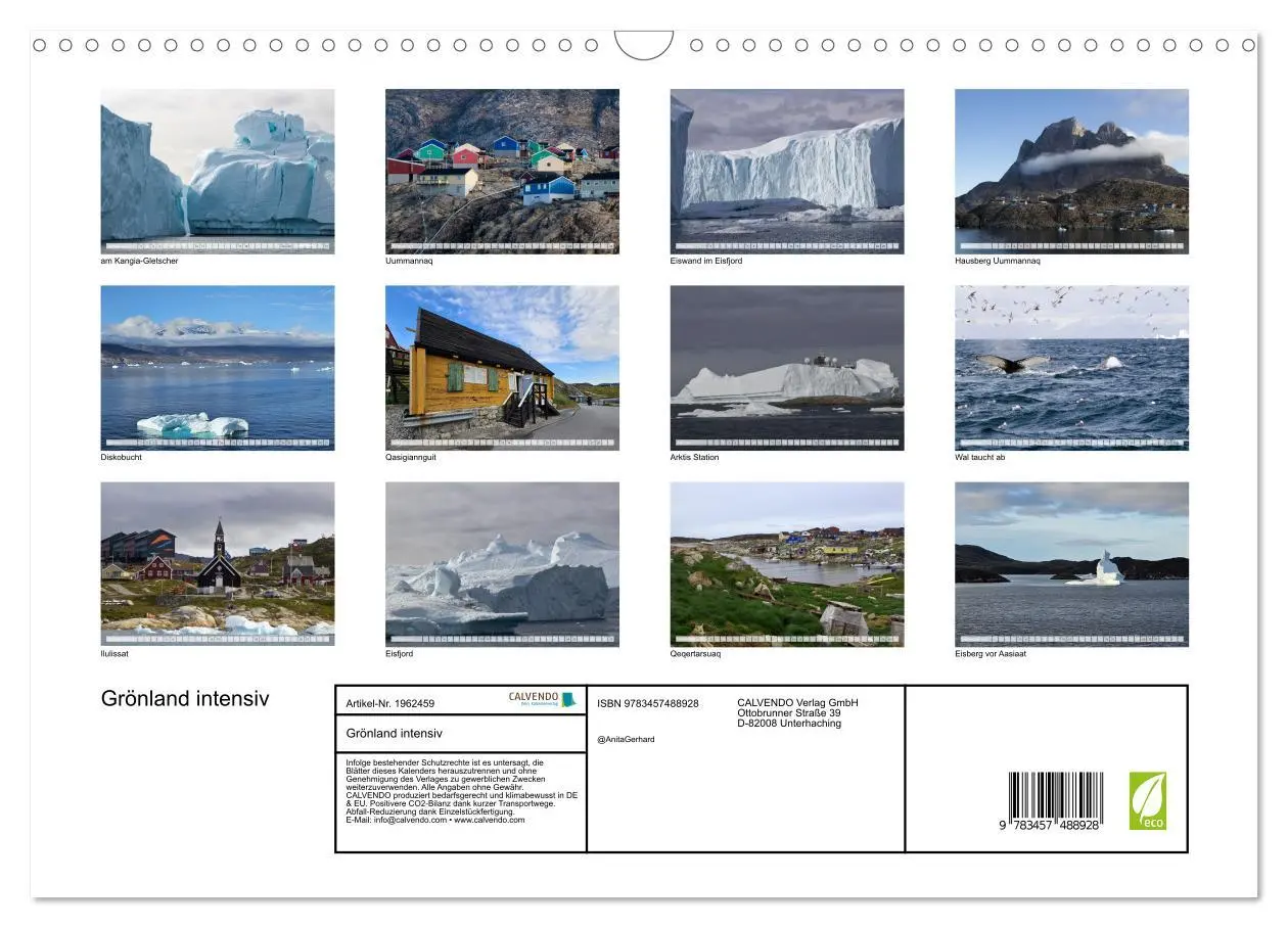 Bild: 9783457488928 | Grönland intensiv (Wandkalender 2026 DIN A3 quer), CALVENDO...