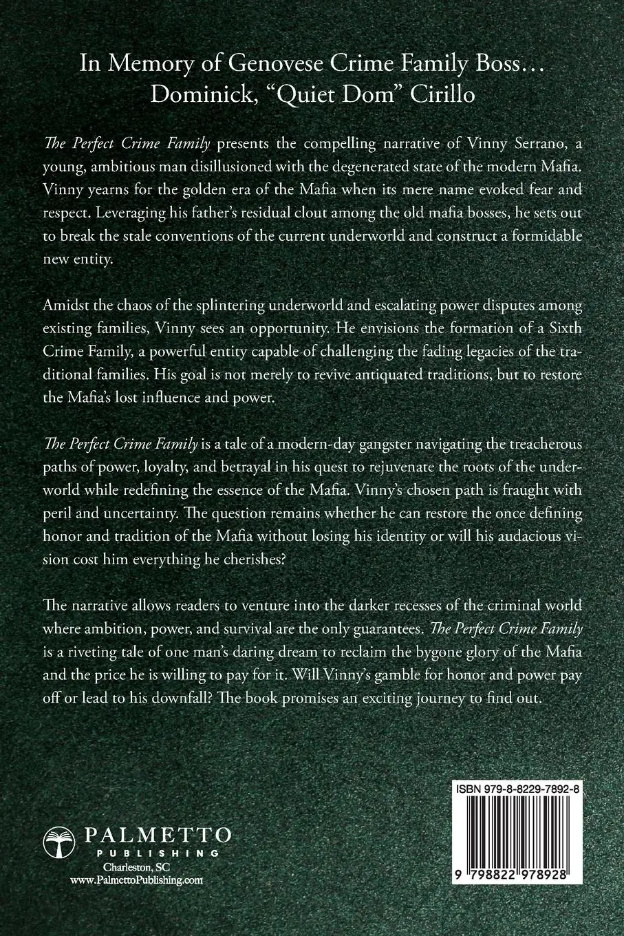 Rückseite: 9798822978928 | The Perfect Crime Family | Dominick Cicale | Taschenbuch | Englisch