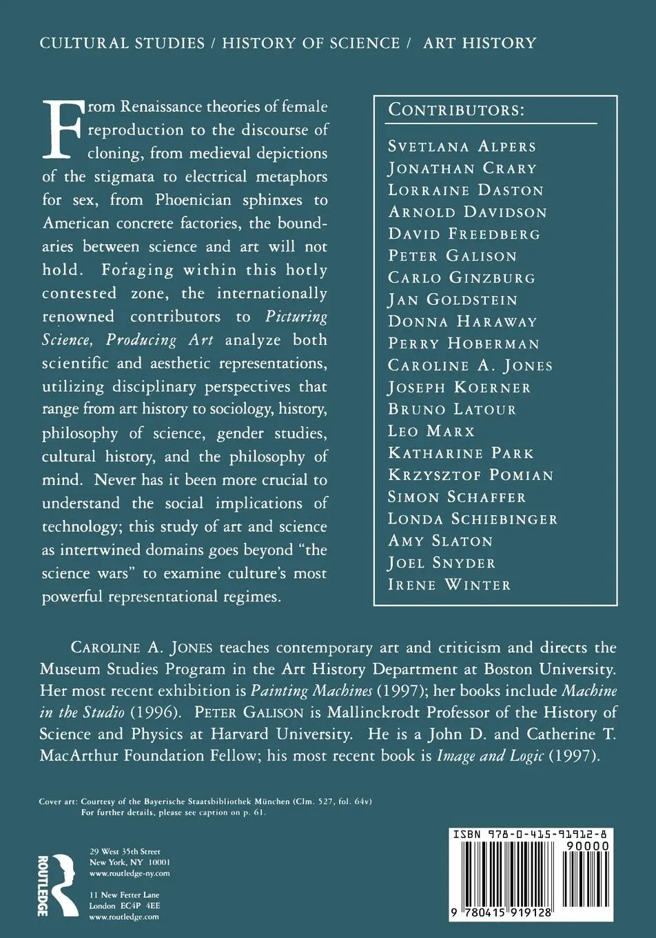 Rückseite: 9780415919128 | Picturing Science, Producing Art | Peter Galison (u. a.) | Taschenbuch