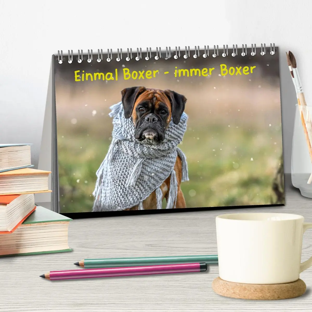 Bild: 9783457749128 | Einmal Boxer - immer Boxer (Tischkalender 2026 DIN A5 quer),...