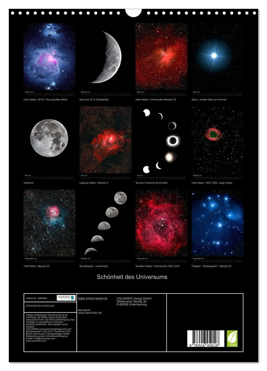 Bild: 9783516459128 | Schönheit des Universums (Wandkalender 2026 DIN A3 hoch), CALVENDO...