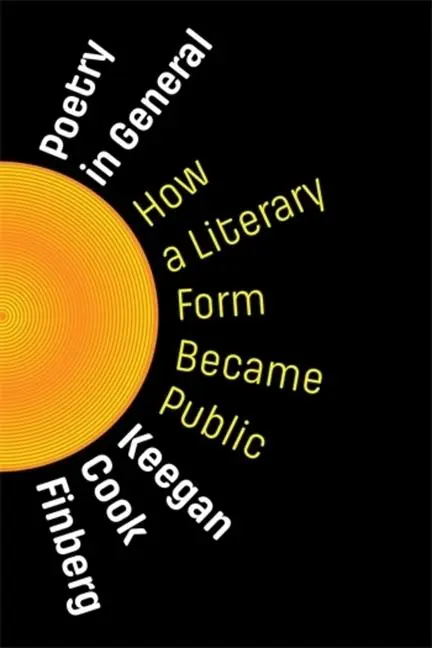 Cover: 9780231219228 | Poetry in General | How a Literary Form Became Public | Finberg | Buch