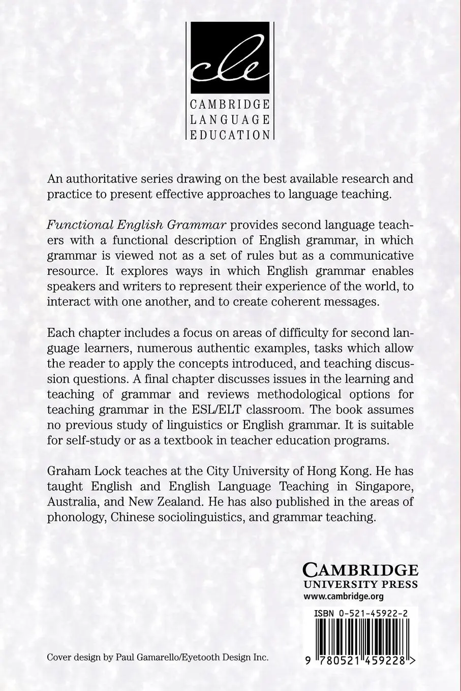 Rückseite: 9780521459228 | Functional English Grammar | Graham Lock (u. a.) | Taschenbuch | 1996