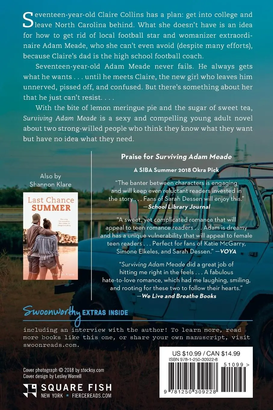 Rückseite: 9781250309228 | Surviving Adam Meade | Shannon Klare | Taschenbuch | Englisch | 2020