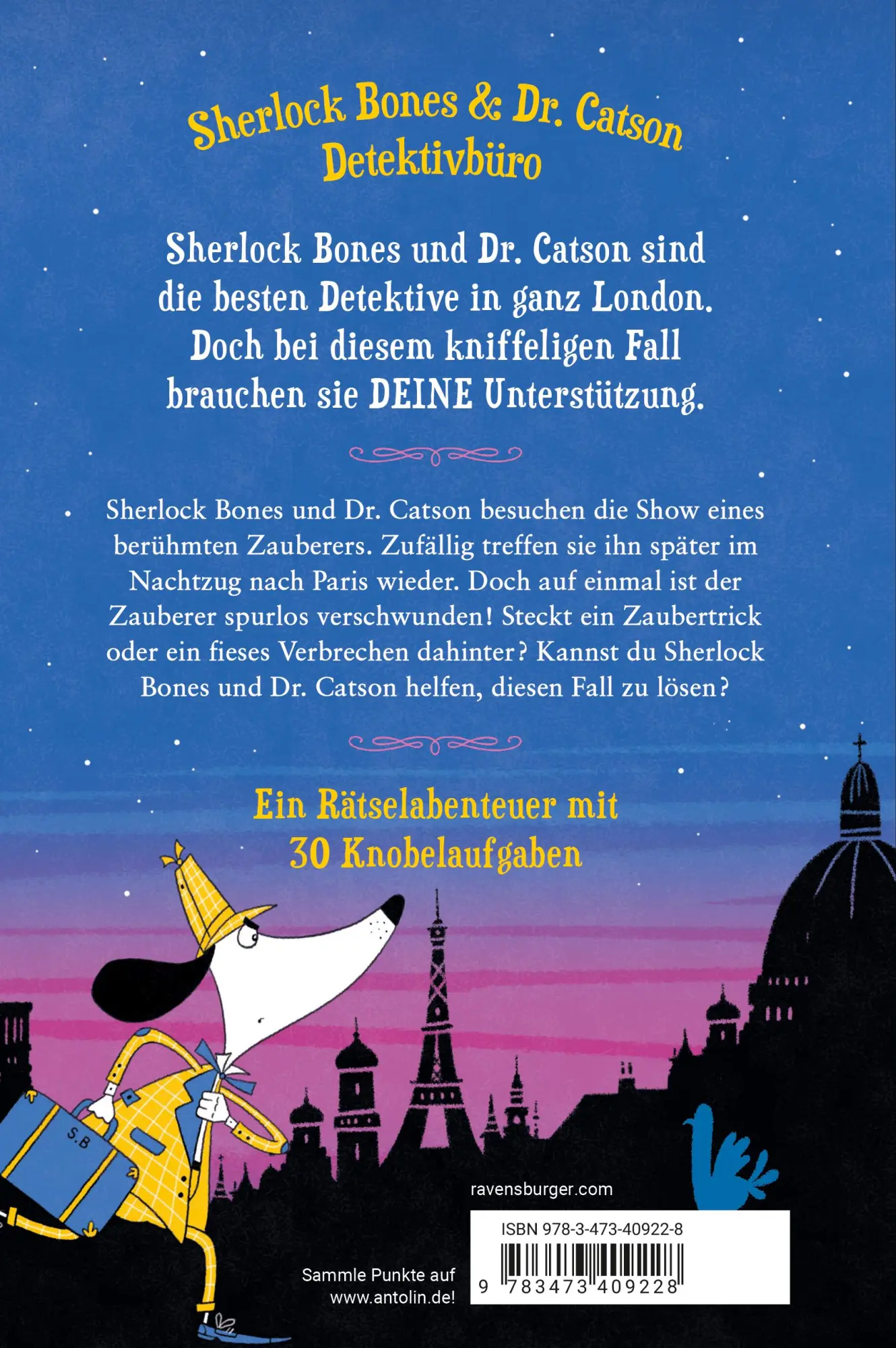 Rückseite: 9783473409228 | Meisterdetektiv Sherlock Bones, Band 3 - Der verschwundene Zauberer