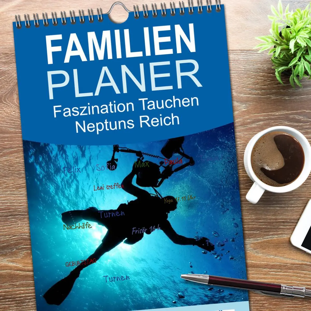 Bild: 9783516519228 | Familienplaner 2026 - Faszination Tauchen - Neptuns Reich mit 5...
