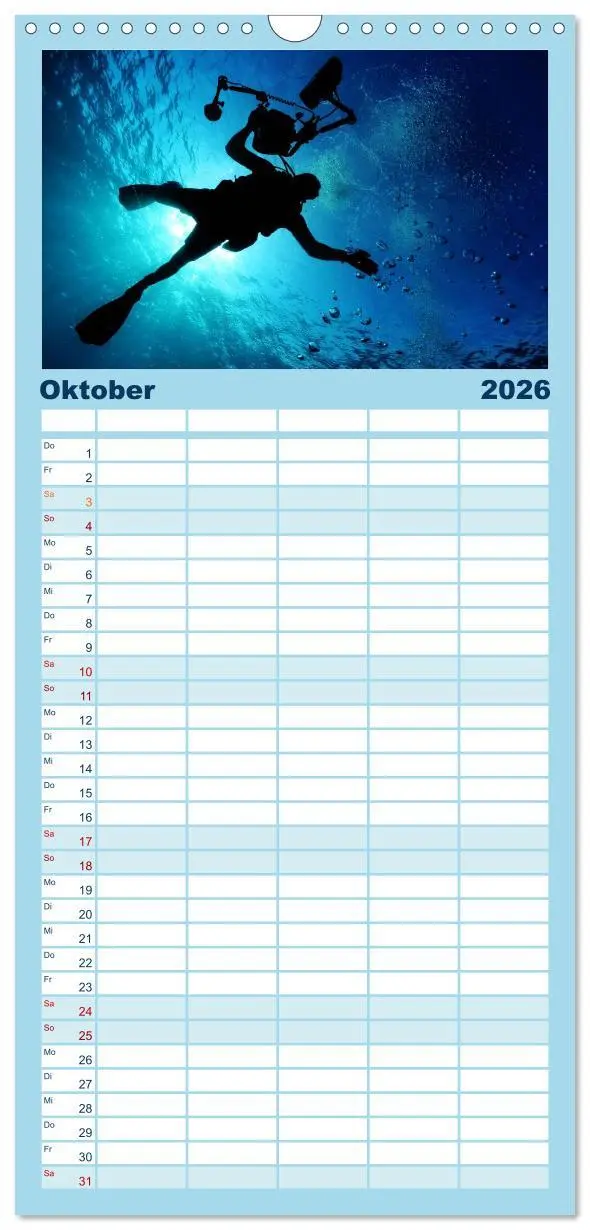 Bild: 9783516519228 | Familienplaner 2026 - Faszination Tauchen - Neptuns Reich mit 5...