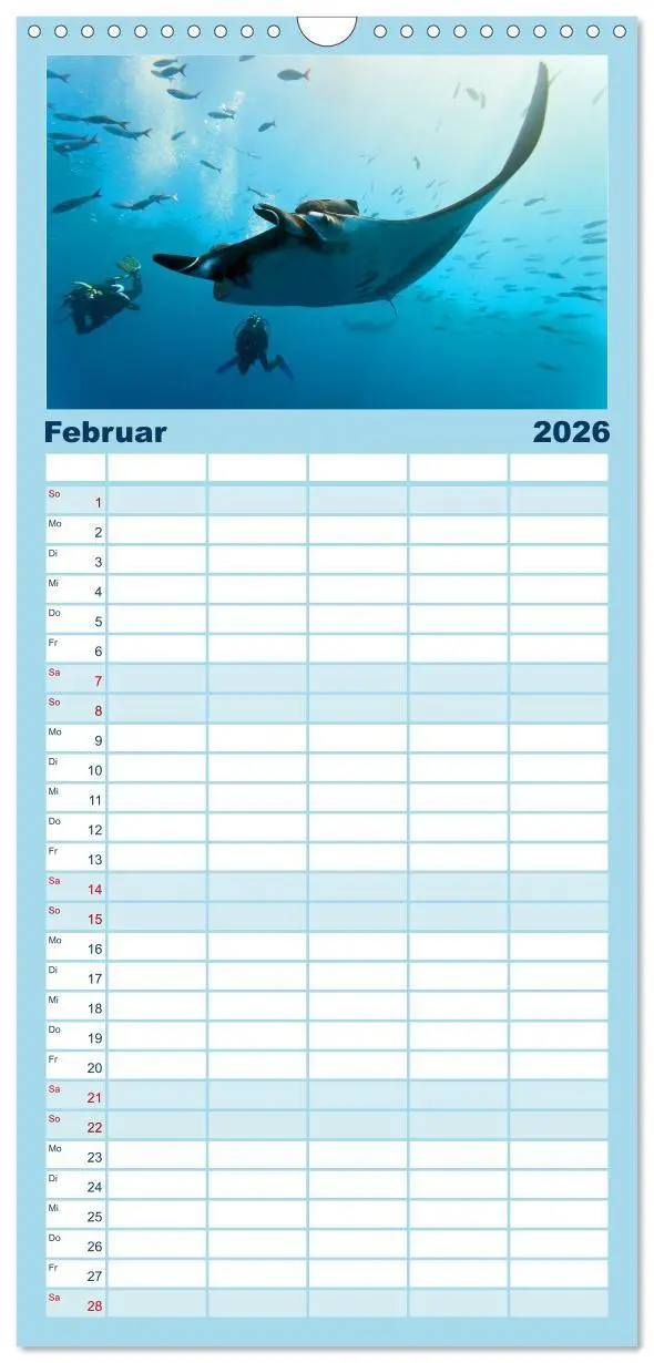 Bild: 9783516519228 | Familienplaner 2026 - Faszination Tauchen - Neptuns Reich mit 5...