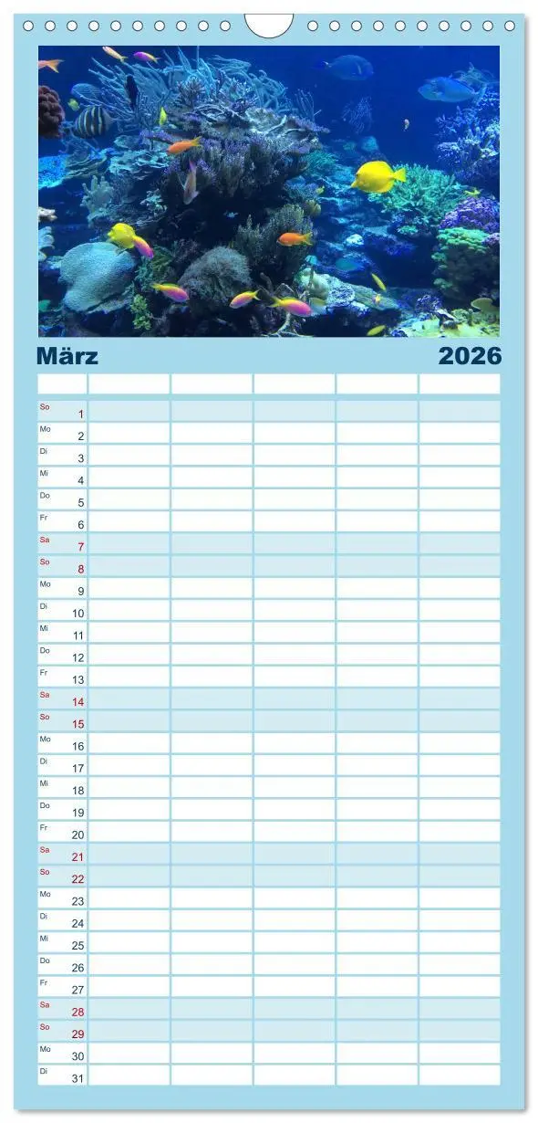 Bild: 9783516519228 | Familienplaner 2026 - Faszination Tauchen - Neptuns Reich mit 5...