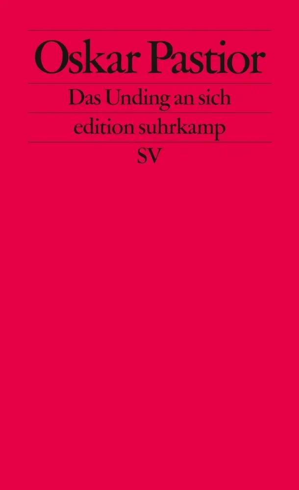 Cover: 9783518119228 | Das Unding an sich | Frankfurter Vorlesungen | Oskar Pastior | Buch