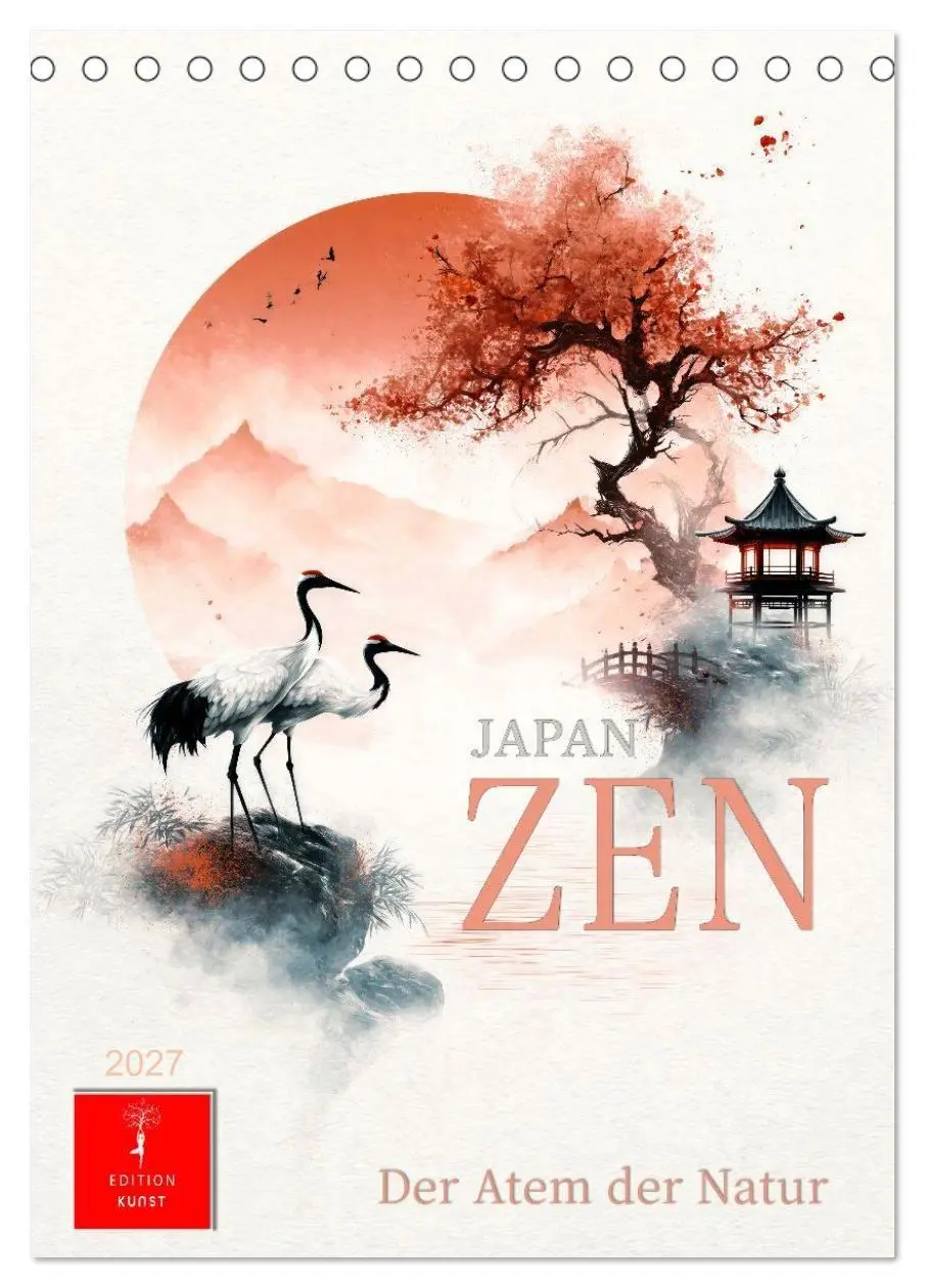 Cover: 9783594359228 | Japan ZEN - Der Atem der Natur (Tischkalender 2027 DIN A5 hoch),...