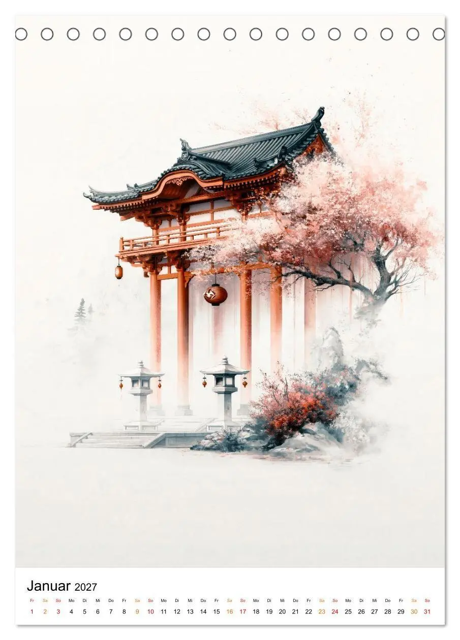 Bild: 9783594359228 | Japan ZEN - Der Atem der Natur (Tischkalender 2027 DIN A5 hoch),...