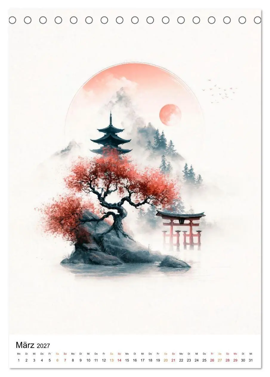 Bild: 9783594359228 | Japan ZEN - Der Atem der Natur (Tischkalender 2027 DIN A5 hoch),...