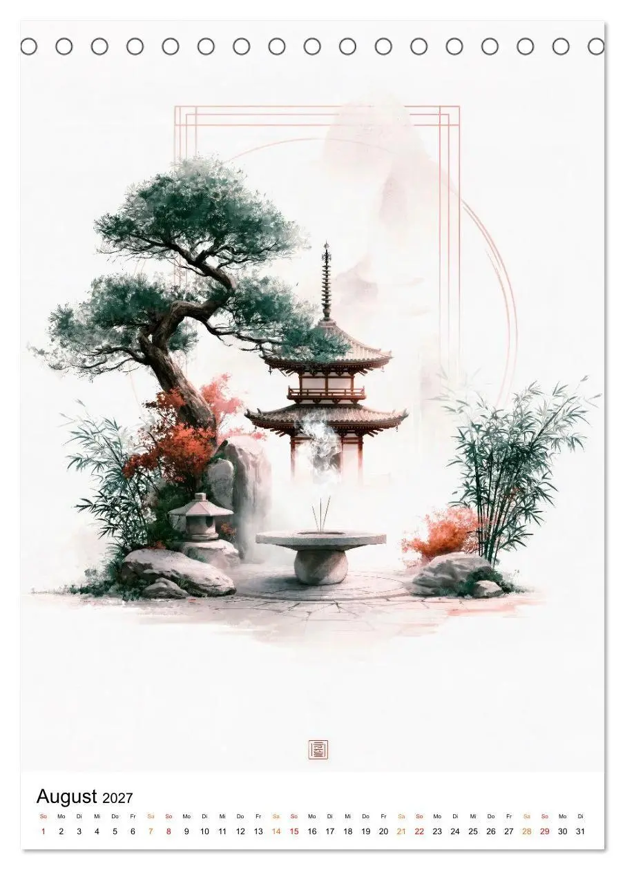 Bild: 9783594359228 | Japan ZEN - Der Atem der Natur (Tischkalender 2027 DIN A5 hoch),...