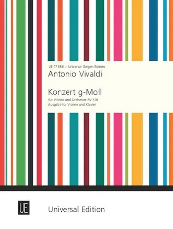 Cover: 9790008009228 | Concerto Sol Min. | Antonio Vivaldi | Klavierauszug | Deutsch