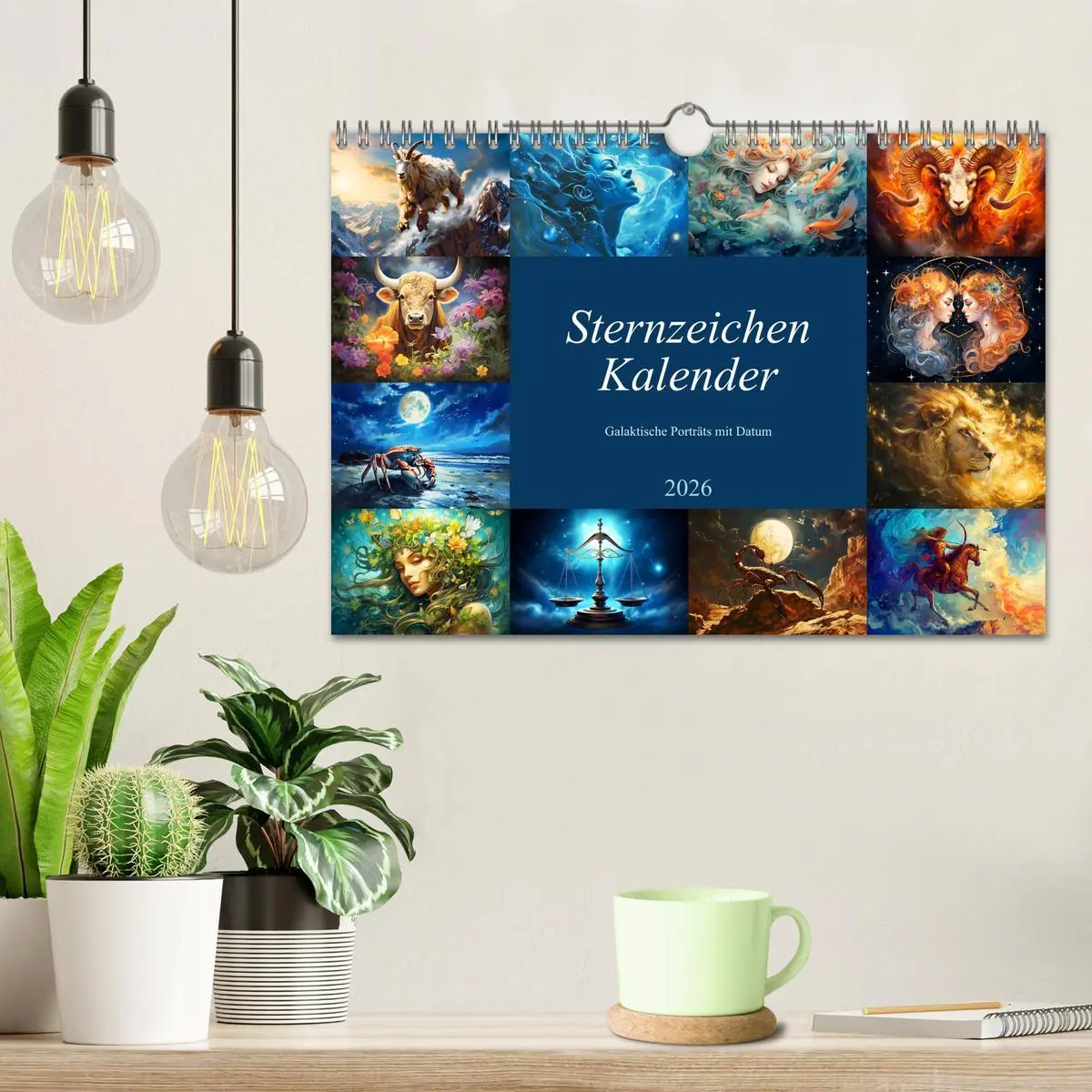 Bild: 9783457349328 | Sternzeichen-Kalender - Galaktische Porträts mit Datum...
