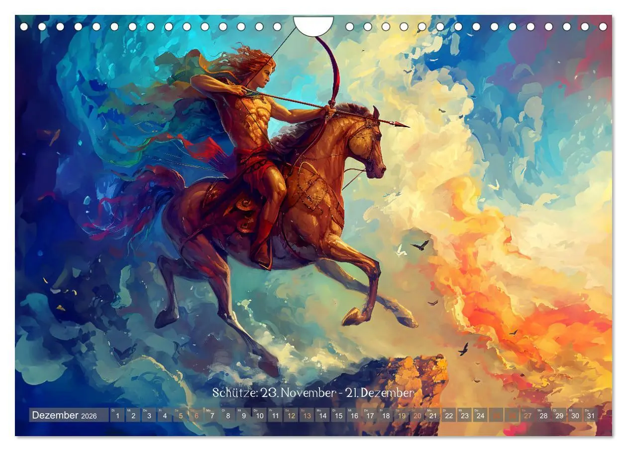 Bild: 9783457349328 | Sternzeichen-Kalender - Galaktische Porträts mit Datum...