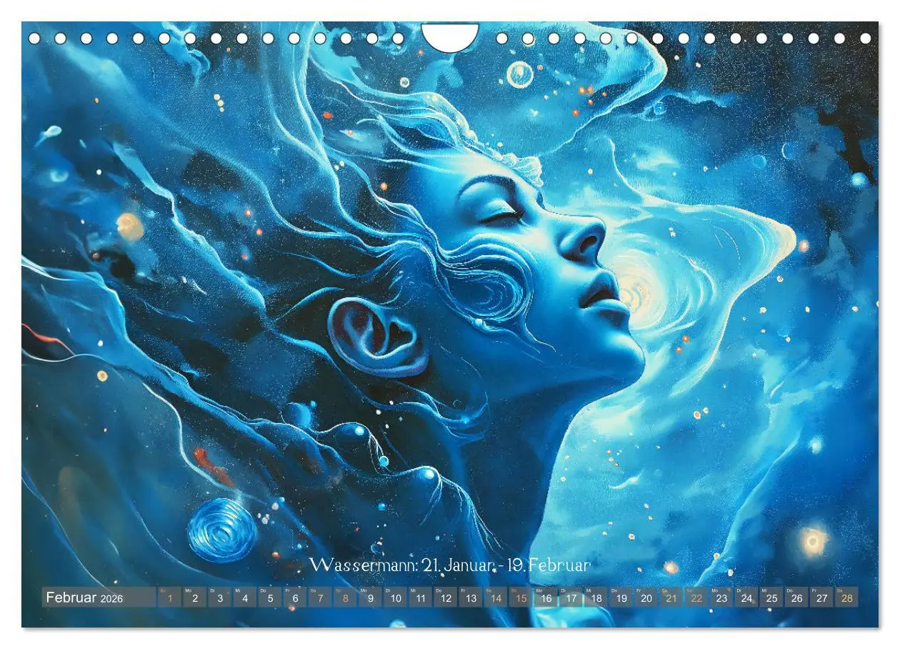 Bild: 9783457349328 | Sternzeichen-Kalender - Galaktische Porträts mit Datum...