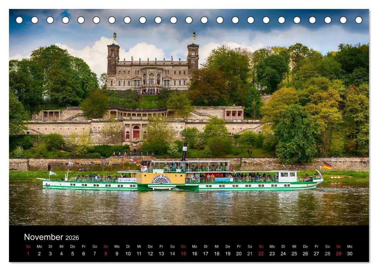 Bild: 9783516059328 | Schaufelraddampfer (Tischkalender 2026 DIN A5 quer), CALVENDO...