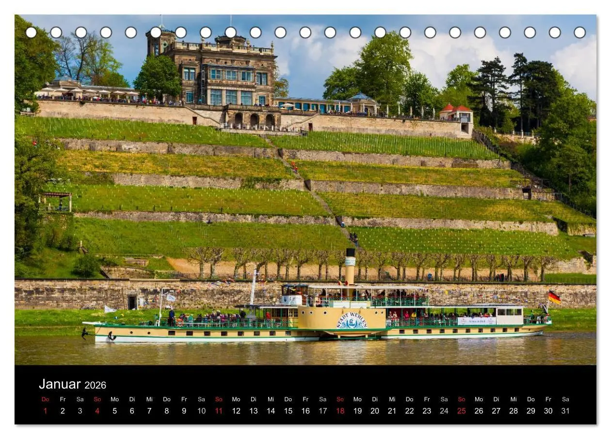 Bild: 9783516059328 | Schaufelraddampfer (Tischkalender 2026 DIN A5 quer), CALVENDO...