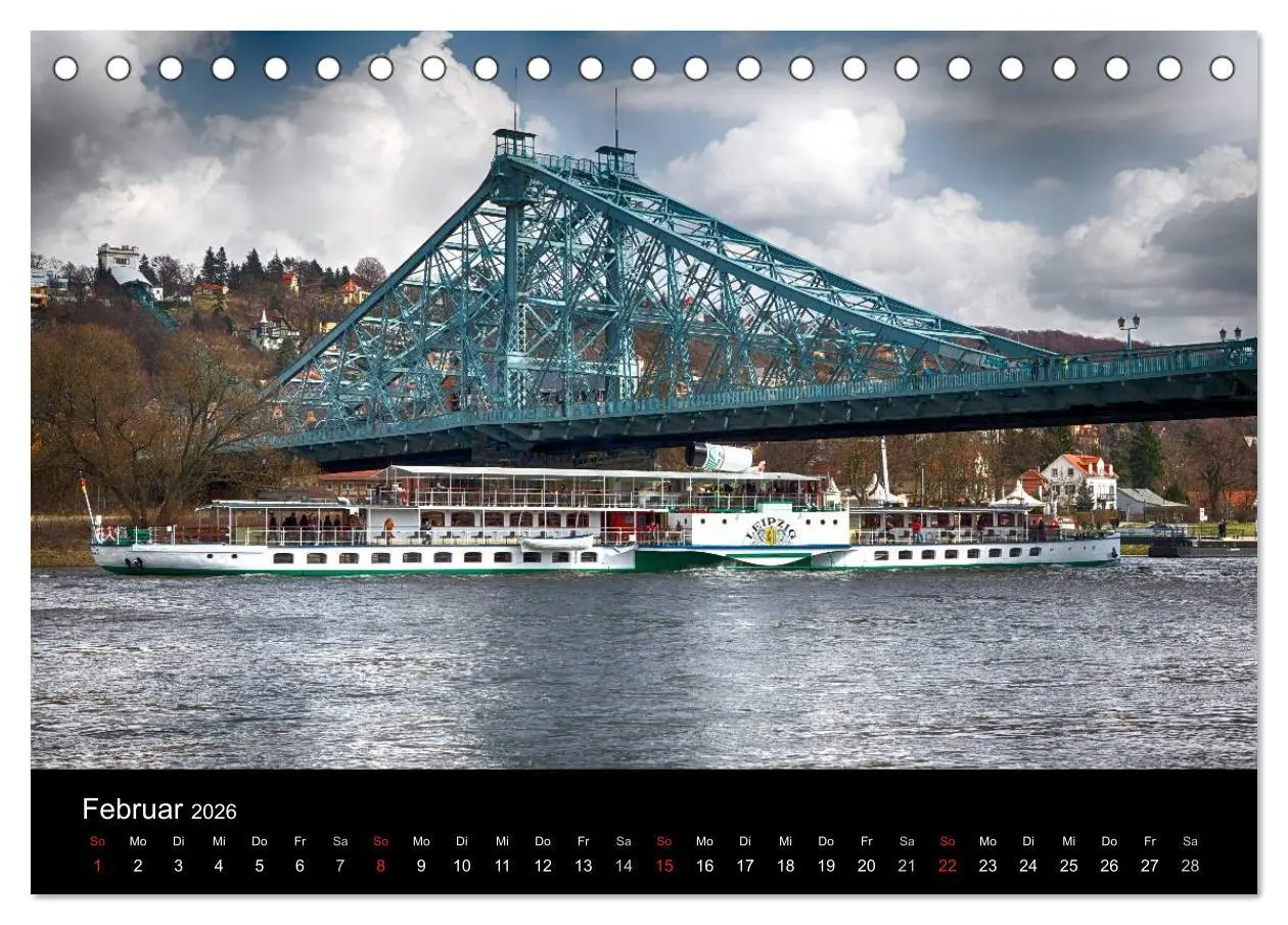 Bild: 9783516059328 | Schaufelraddampfer (Tischkalender 2026 DIN A5 quer), CALVENDO...