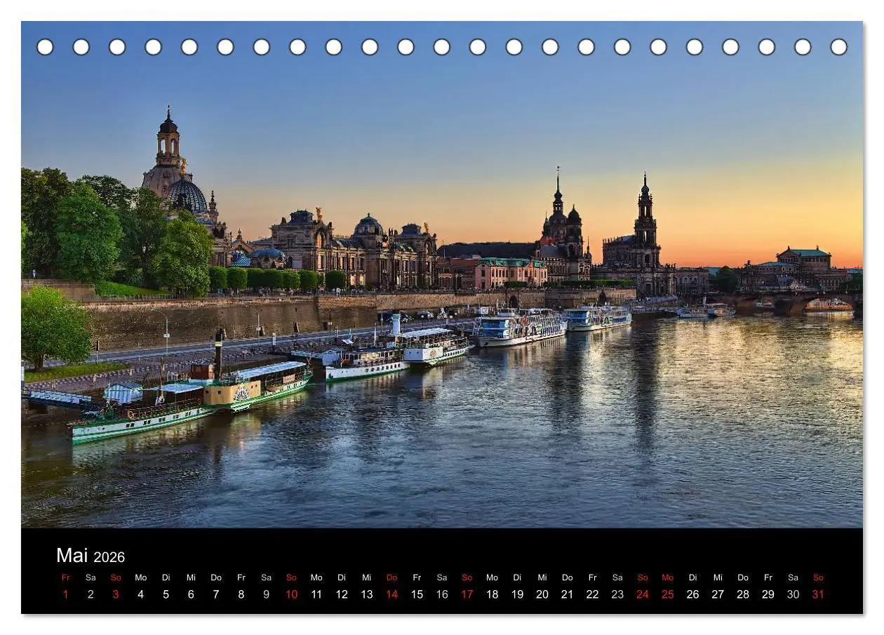 Bild: 9783516059328 | Schaufelraddampfer (Tischkalender 2026 DIN A5 quer), CALVENDO...