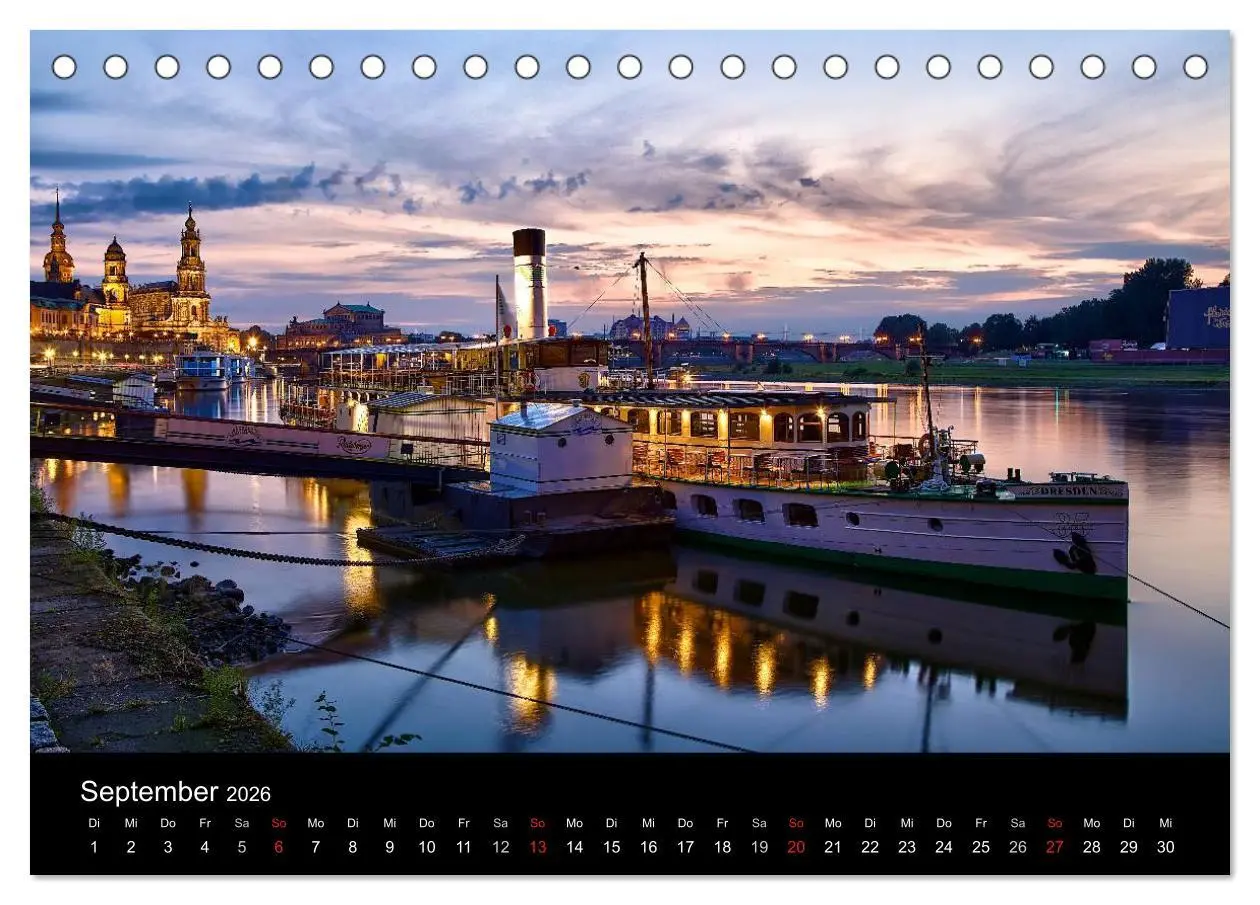 Bild: 9783516059328 | Schaufelraddampfer (Tischkalender 2026 DIN A5 quer), CALVENDO...