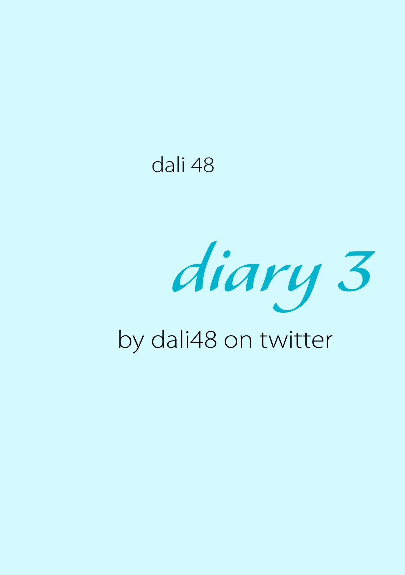 Cover: 9783839109328 | diary 3 | by dali48 on twitter | Dali | Taschenbuch | 168 S. | Deutsch