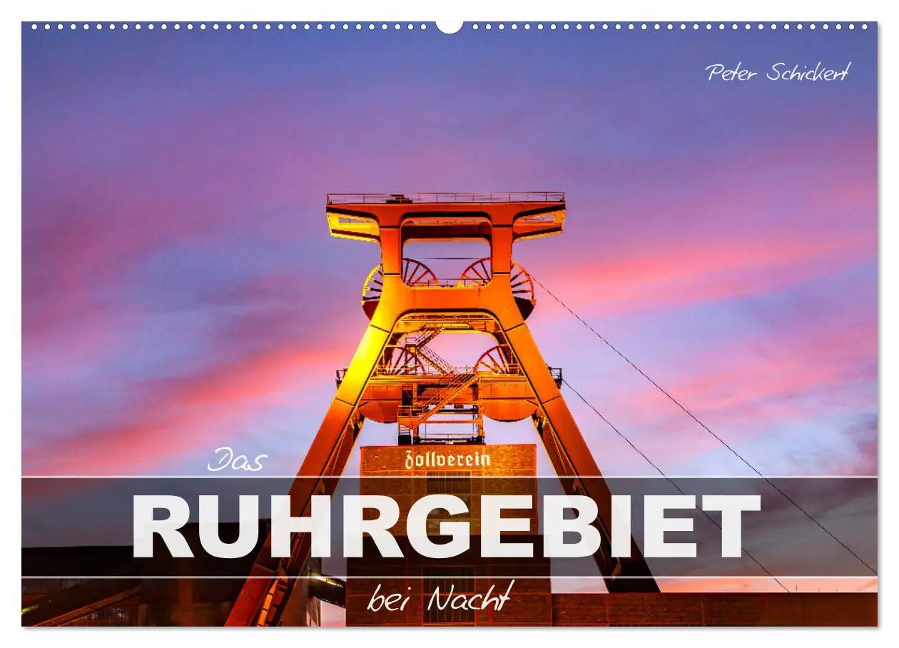 Cover: 9783457269428 | Das Ruhrgebiet bei Nacht (Wandkalender 2026 DIN A2 quer), CALVENDO...