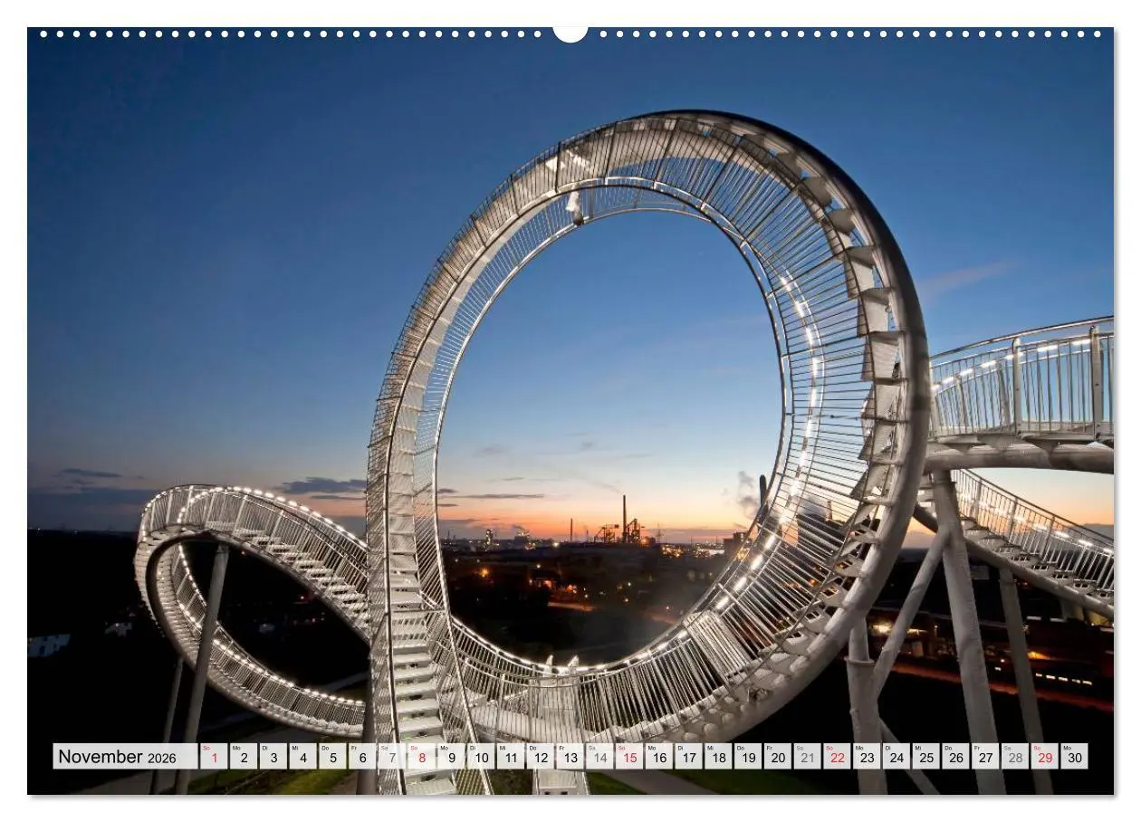 Bild: 9783457269428 | Das Ruhrgebiet bei Nacht (Wandkalender 2026 DIN A2 quer), CALVENDO...